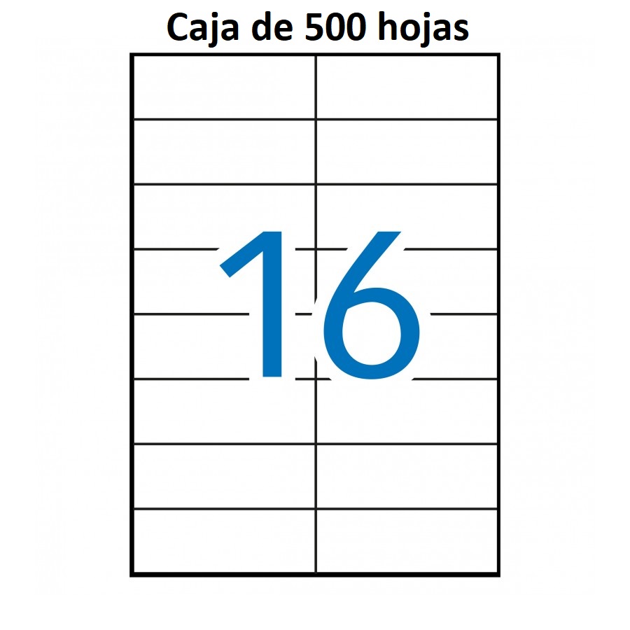 Etiquetas MULTI3 para imprimir c.rectos 105 x 37 (500 hojas)