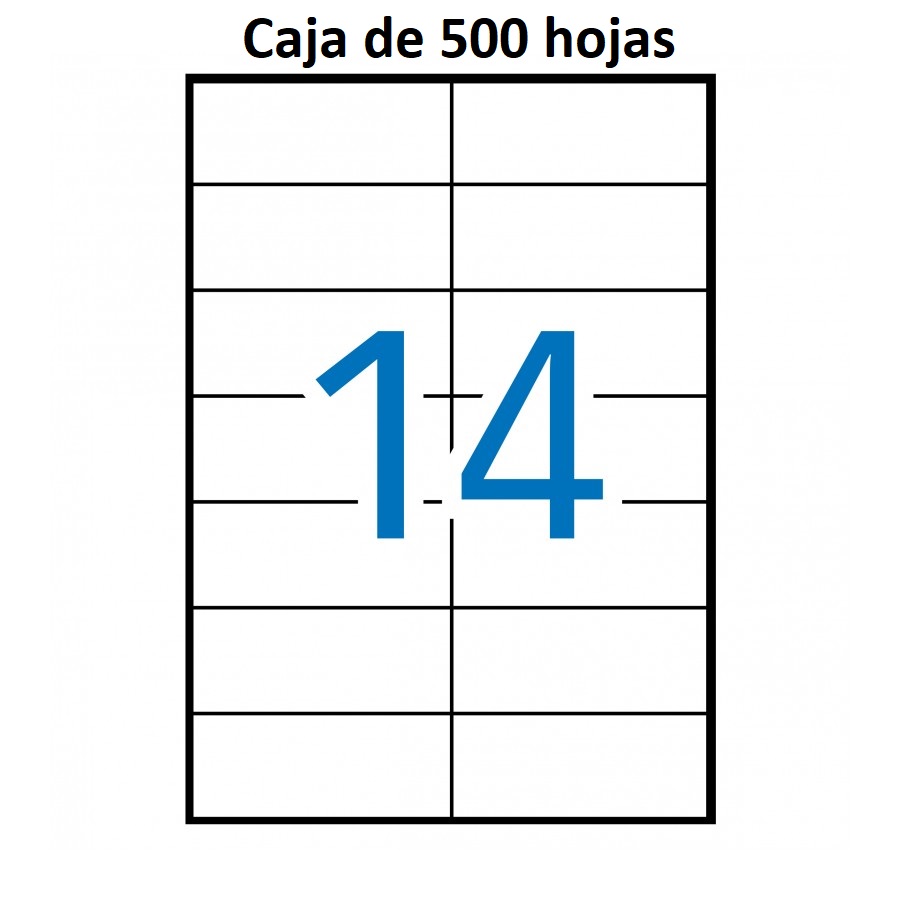 Etiquetas MULTI3 para imprimir c.rectos 105 x 42,4 (500 hojas)