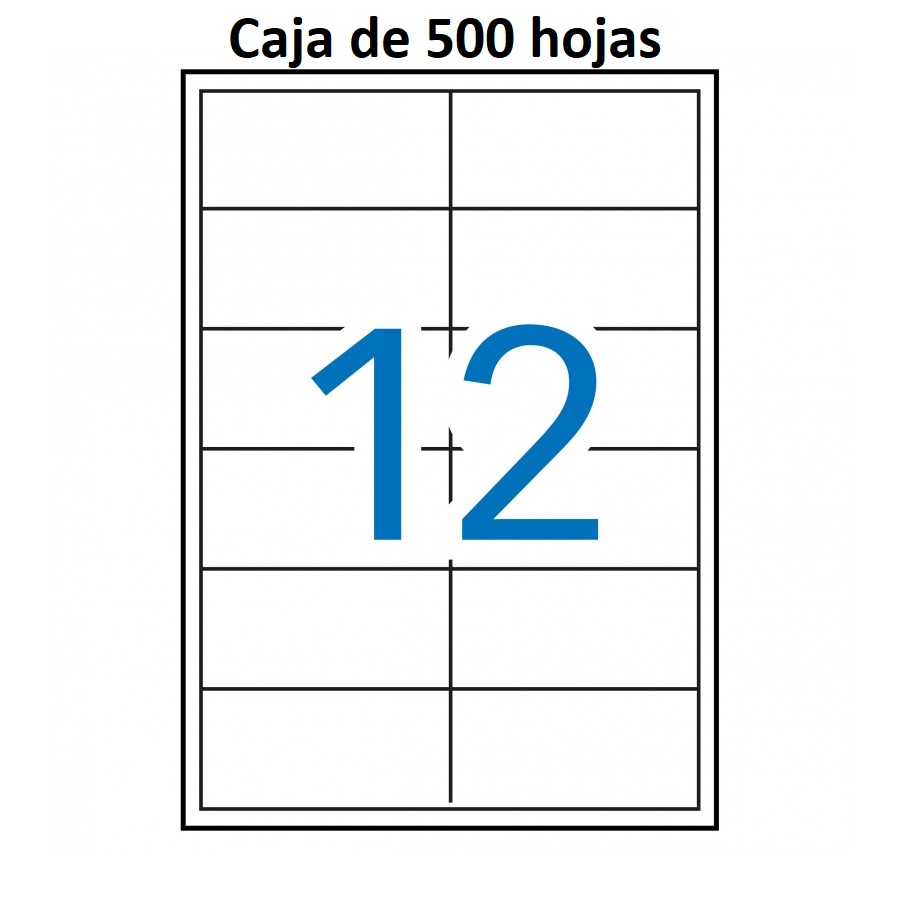 Etiquetas MULTI3 para imprimir c.rectos 105 x 48 (500 hojas)