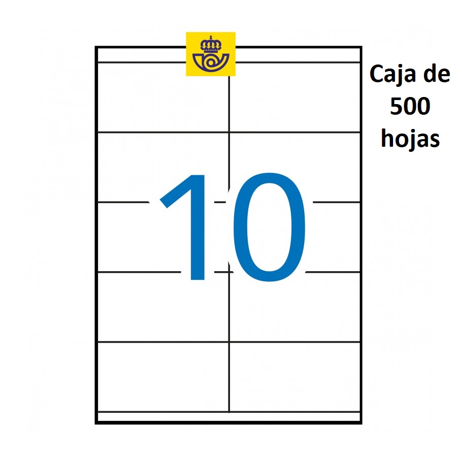 Etiquetas MULTI3 para imprimir c.rectos 105 x 57 (500 hojas)