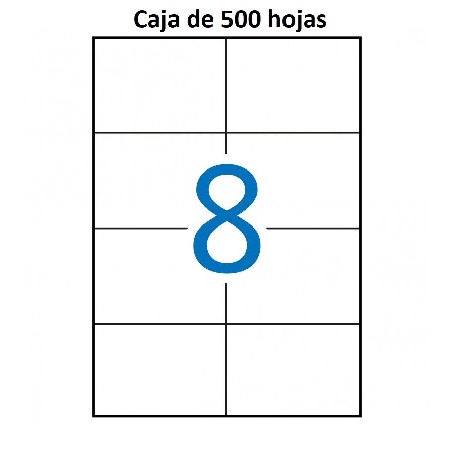 Etiquetas MULTI3 para imprimir c.rectos 105 x 74 (500 hojas)