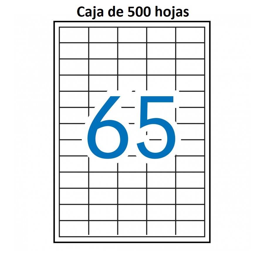 Etiquetas MULTI3 para imprimir c.rectos 38,0 x 21,2 (500 hojas)
