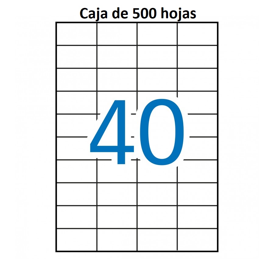 Etiquetas MULTI3 para imprimir c.rectos 52,5 x 29,7 (500 hojas)