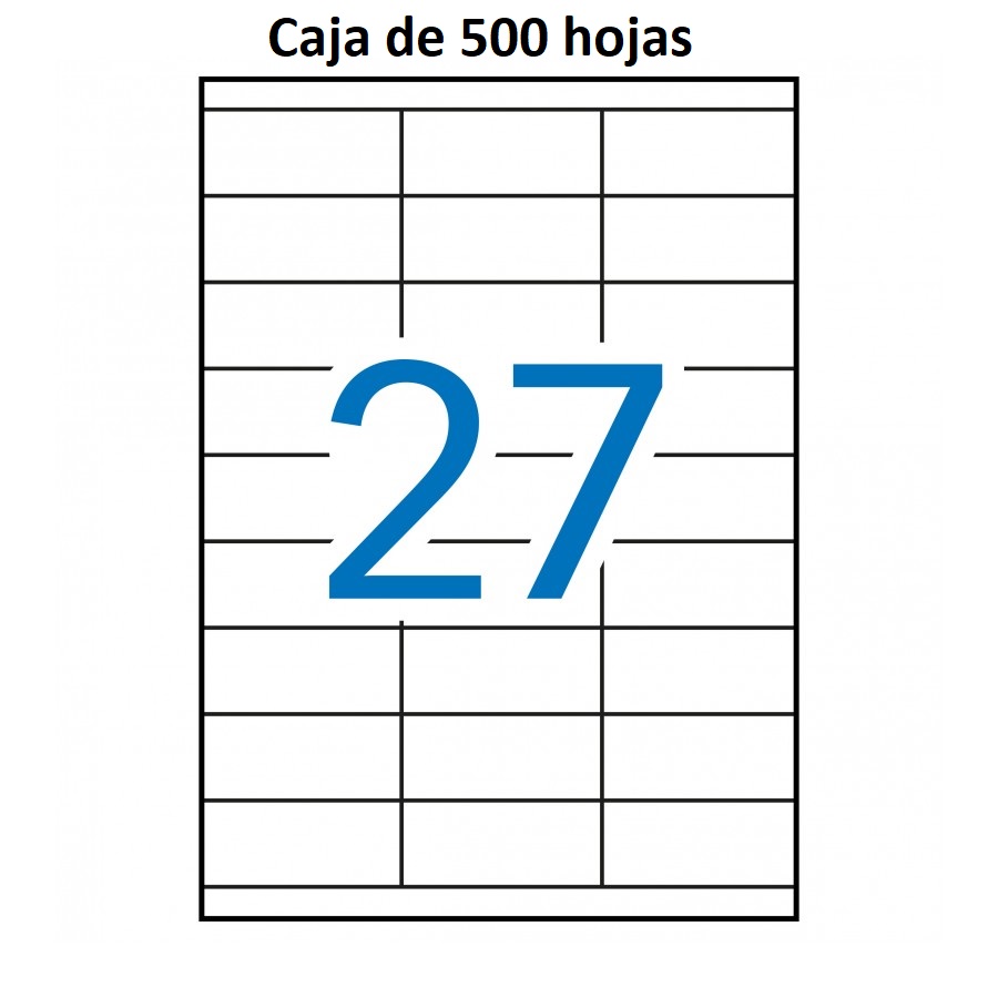 Etiquetas MULTI3 para imprimir c.rectos 70 x 30 (500 hojas)