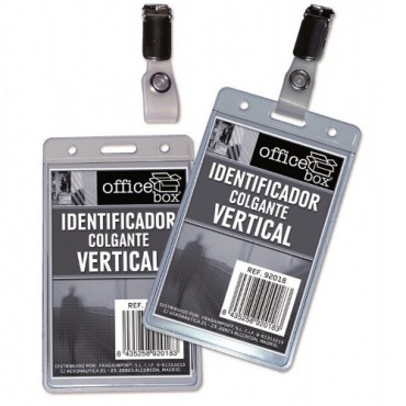 Identificador colgante vertical Office Box, con pinza incluida.