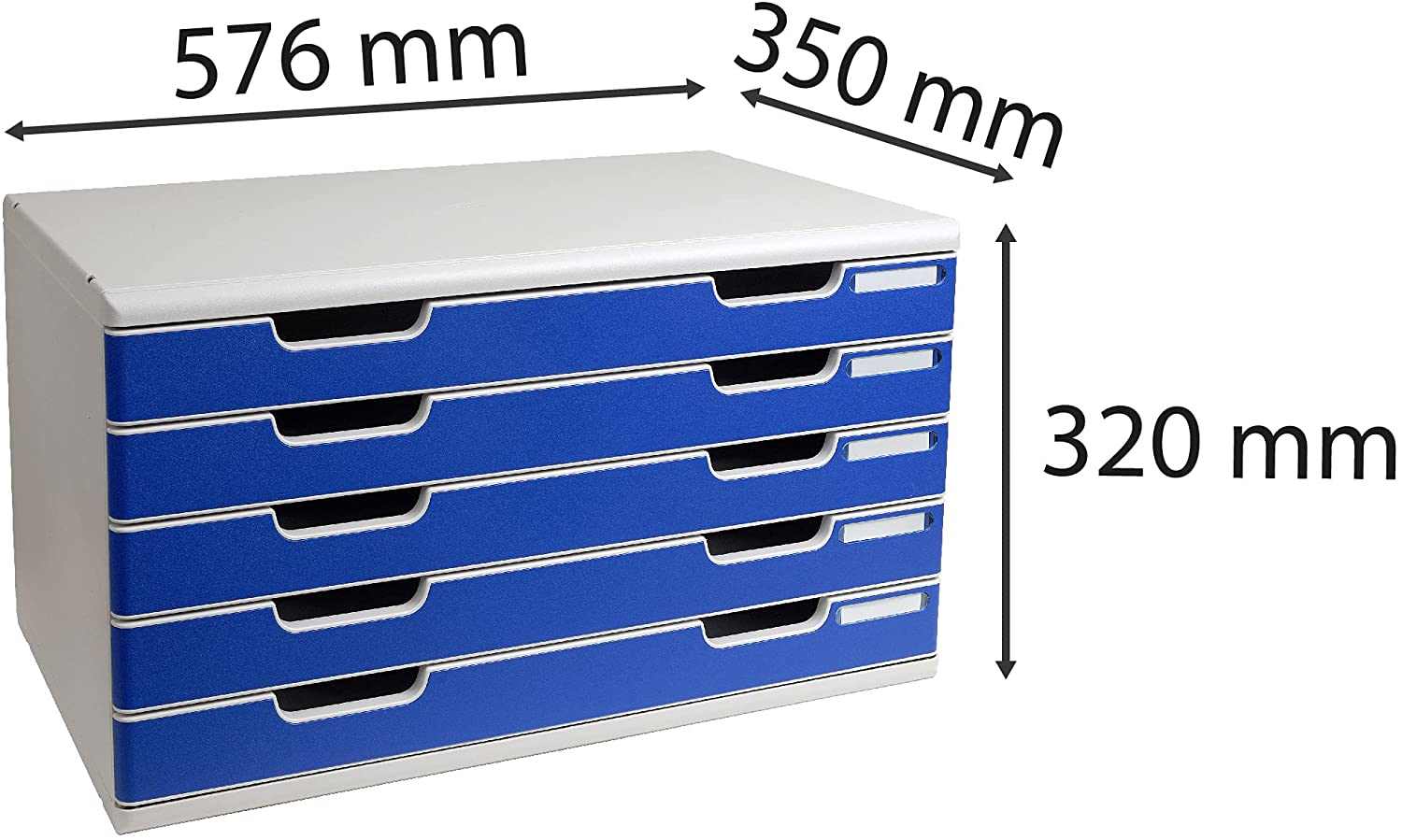 Mdulo 5 cajones A3 gris claro/azul Exacompta