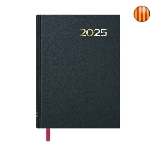 AGENDA ANUAL (2025) CATALAN DOHE SINTEX COSIDA tapa EXTRA 14x20 D/P NEGRE