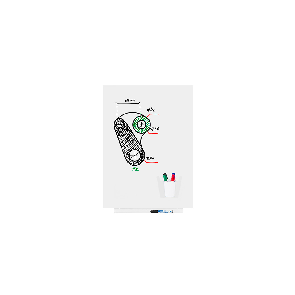 Pizarra blanca Rocada Skinwhiteboard 75 x 115 mm