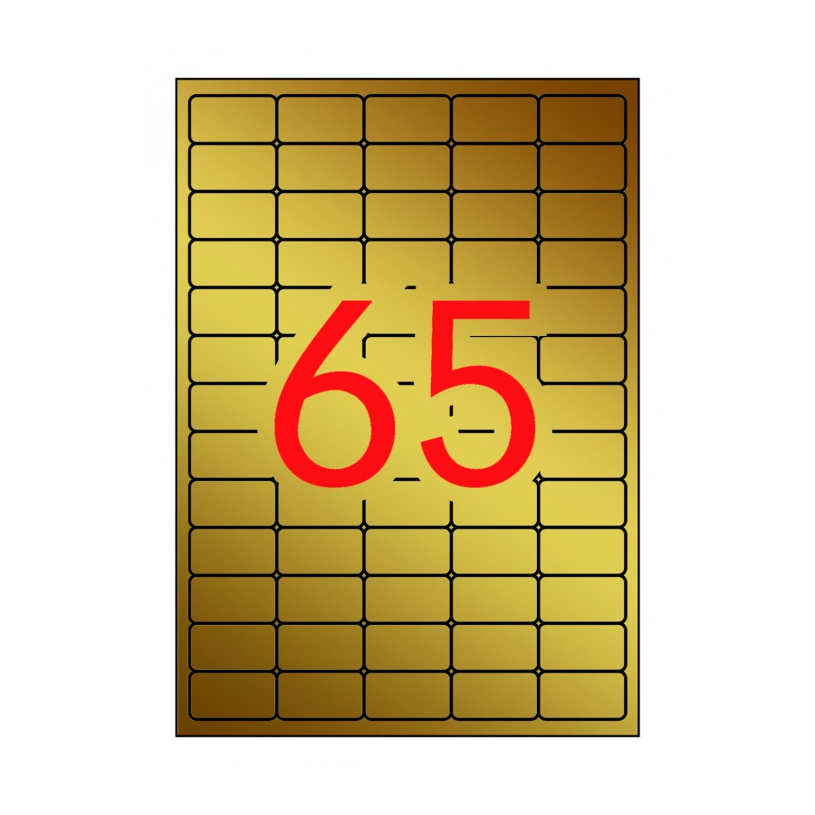 Etiquetas Apli metalizadas oro 38,1 x 21,2 mm 20 hojas