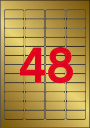 Etiquetas Apli metalizadas oro 45,7 x 21,2 mm 20 hojas