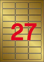 Etiquetas Apli metalizadas oro 63,5 x 29,6 mm 20 hojas