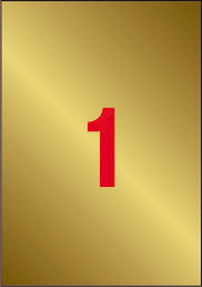 Etiquetas Apli metalizadas oro 210 x 297 mm 20 hojas