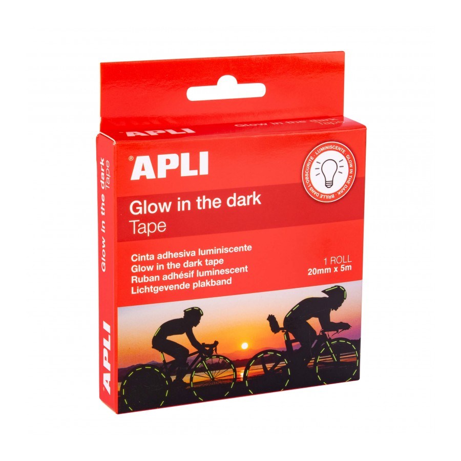 Cinta adhesiva luminiscente Apli 20 mm x 5 m