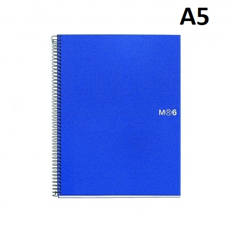 Libreta Notebook 6 azul A5 (cuarto), 150 hojas