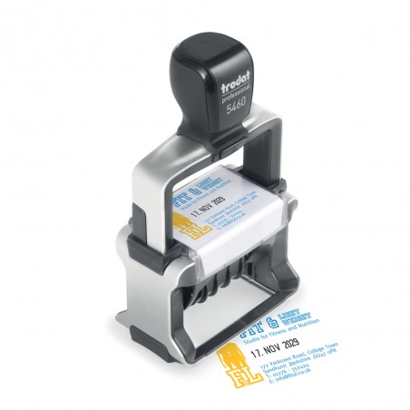 Fechador personalizable Trodat serie Profesional 5460, medidas 56 x 33