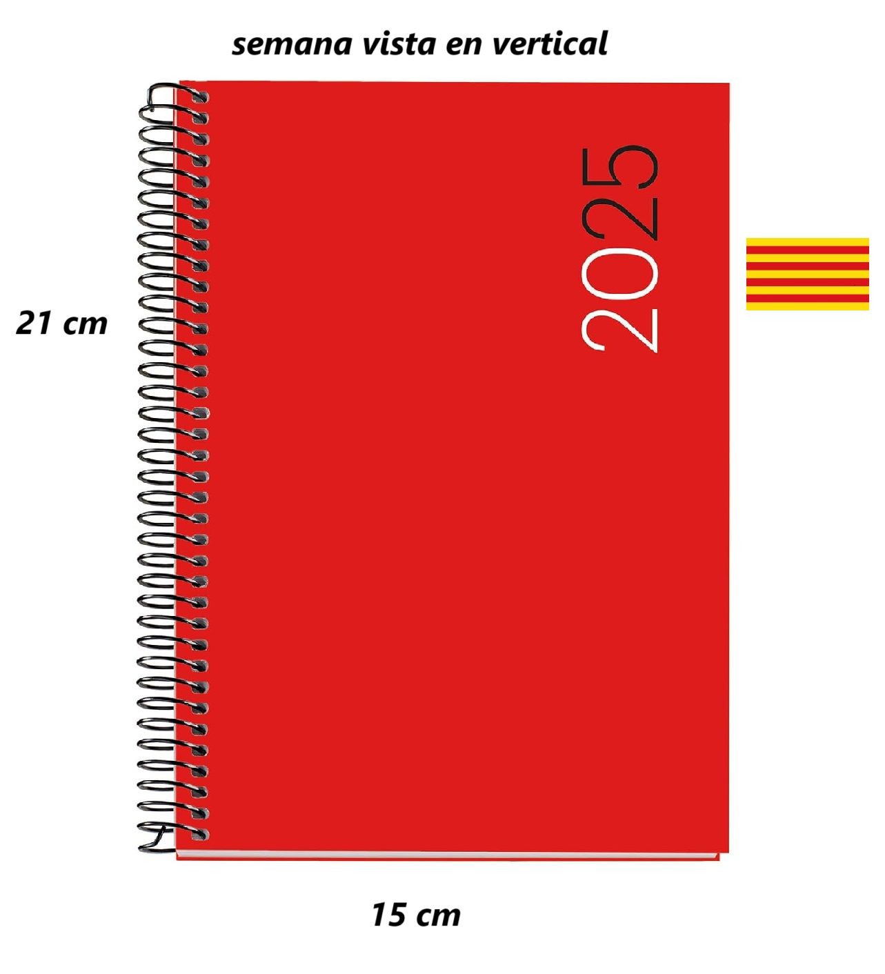 Agenda espiral Plus Miquelrius 155x213 s/vv City roja cataln